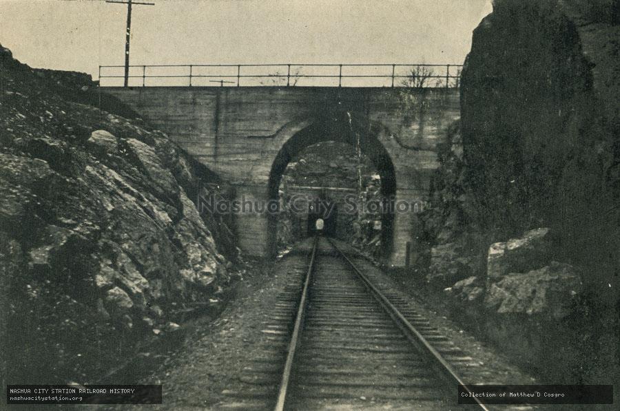 Postcard: View of Railroad Tunnel, Clinton, Massachusetts